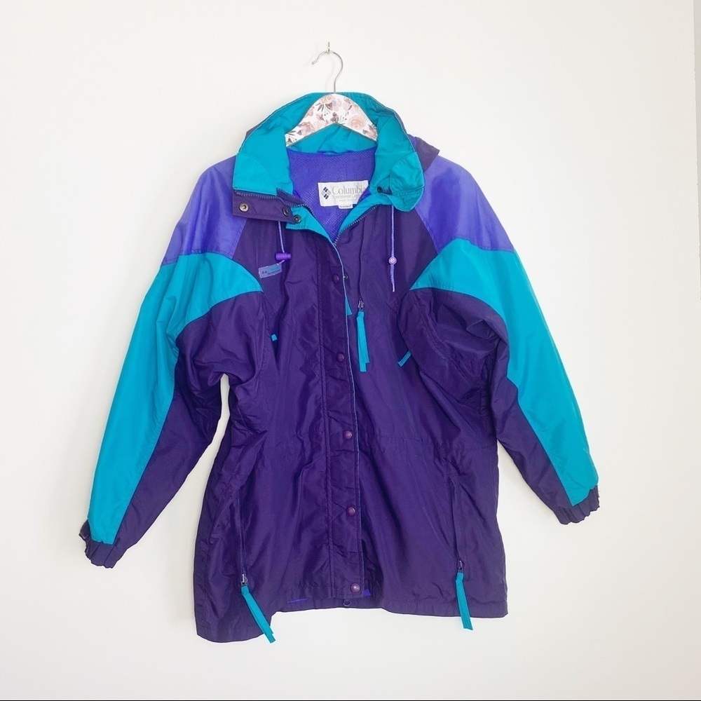 COLUMBIA Williwa Blue Purple Radial Sleeve Jacket